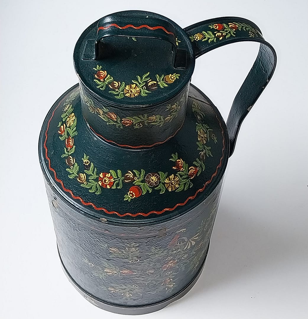 Leuke hand beschilderde melkstoop / melkbus (Hindeloopen)