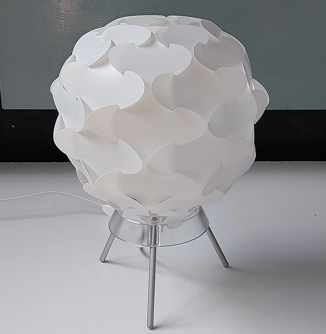 Vintage witte IKEA Fillsta tafellamp, jaren '90