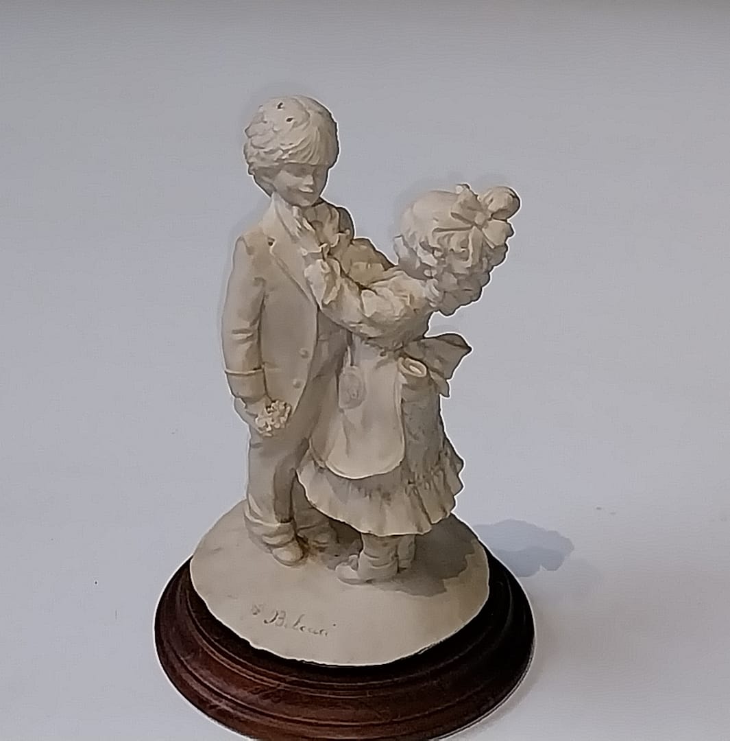 Italiaans beeldje van A. Belcari /Koppeltje jongen en meisje - Afbeelding 3
