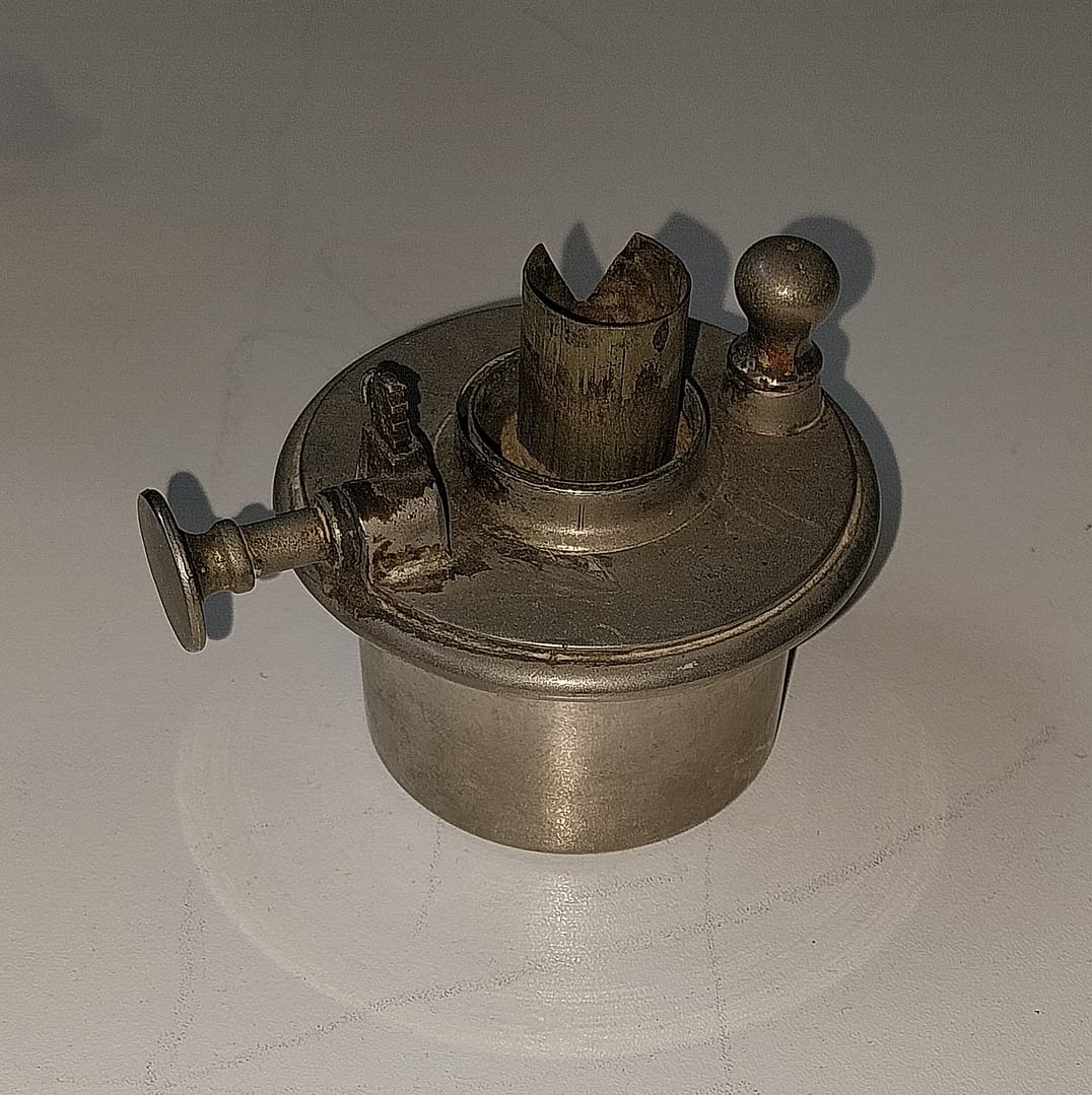 Antiek tinnen theepot met warmhouder, van begin 1900 - Afbeelding 9