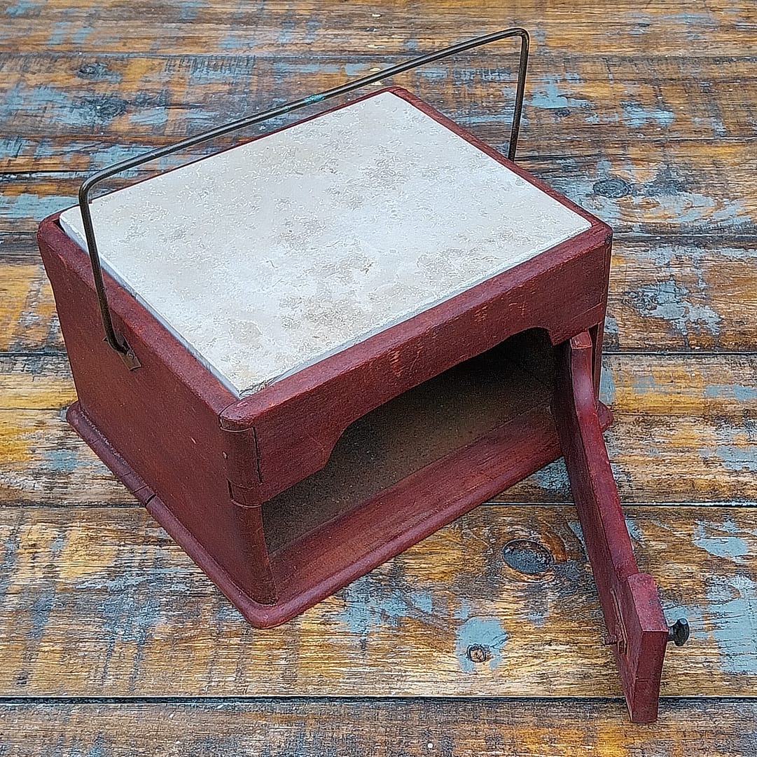 Antieke mahonie houten stoof, eind 19e eeuw. - Afbeelding 2