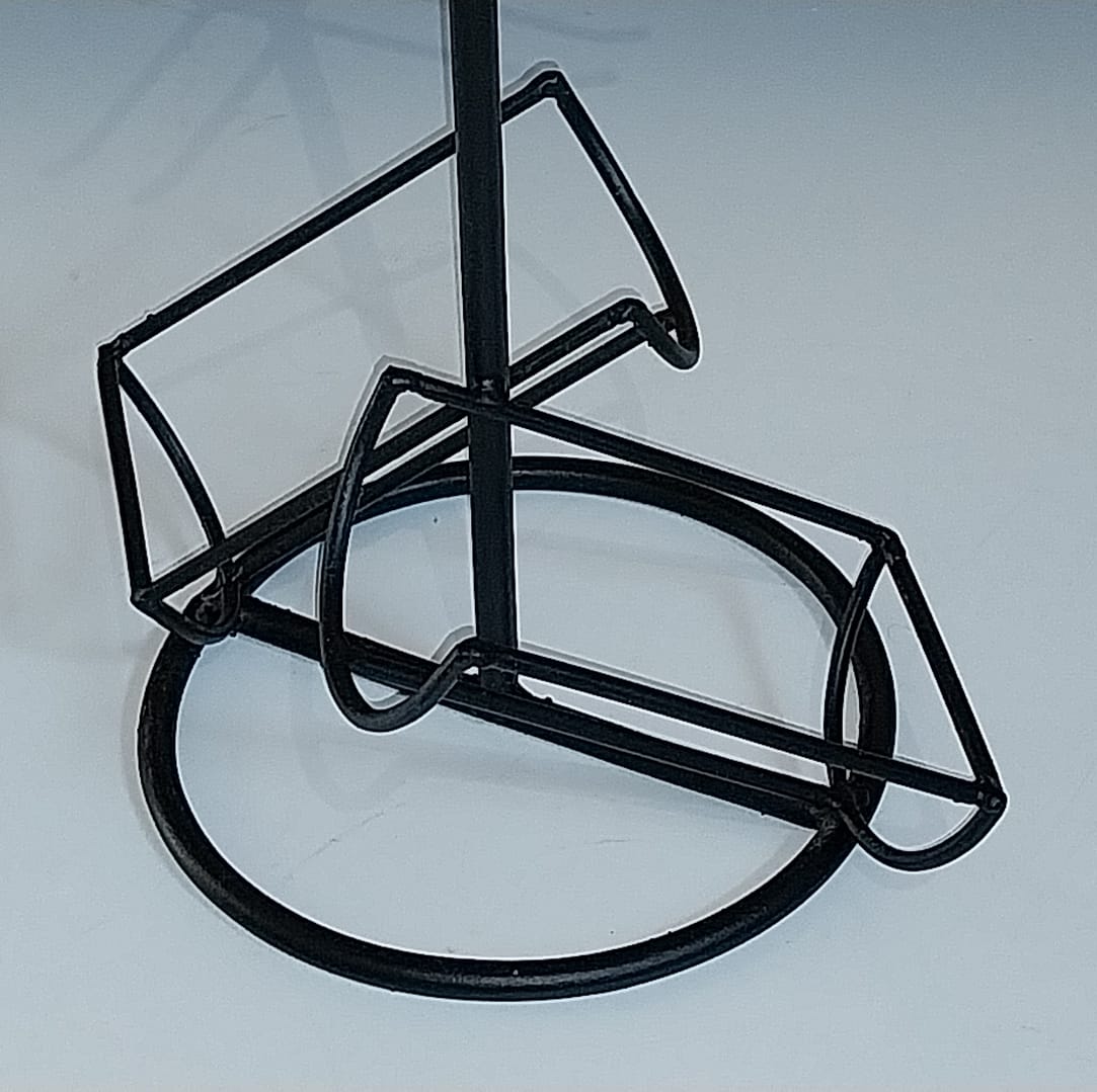 Smeedijzeren tafel-wijnrek/ wijnfleshouder - Afbeelding 3
