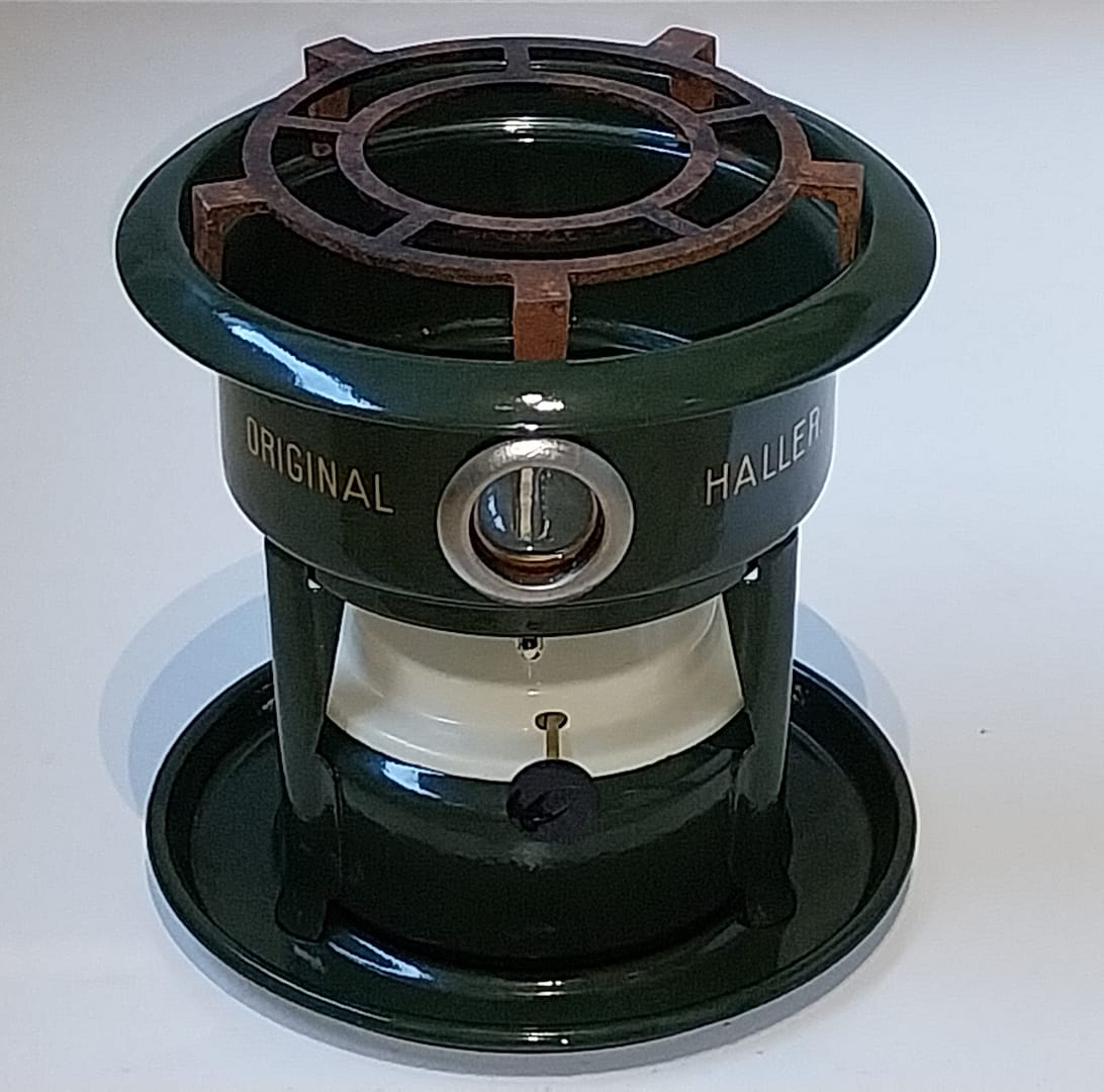 Emaille 1 pits petroleumstel Original Haller (GEEN ROEST!!!)