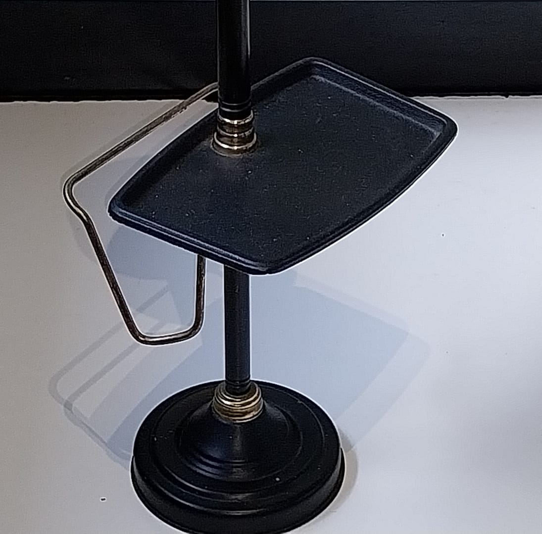 Vintage staande zwarte draaiasbak jaren 60/70 - Afbeelding 5