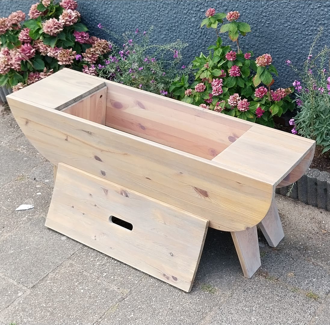 Ikea RYSSBY Grenen Bank met opbergvak, Gray Wash - Afbeelding 4