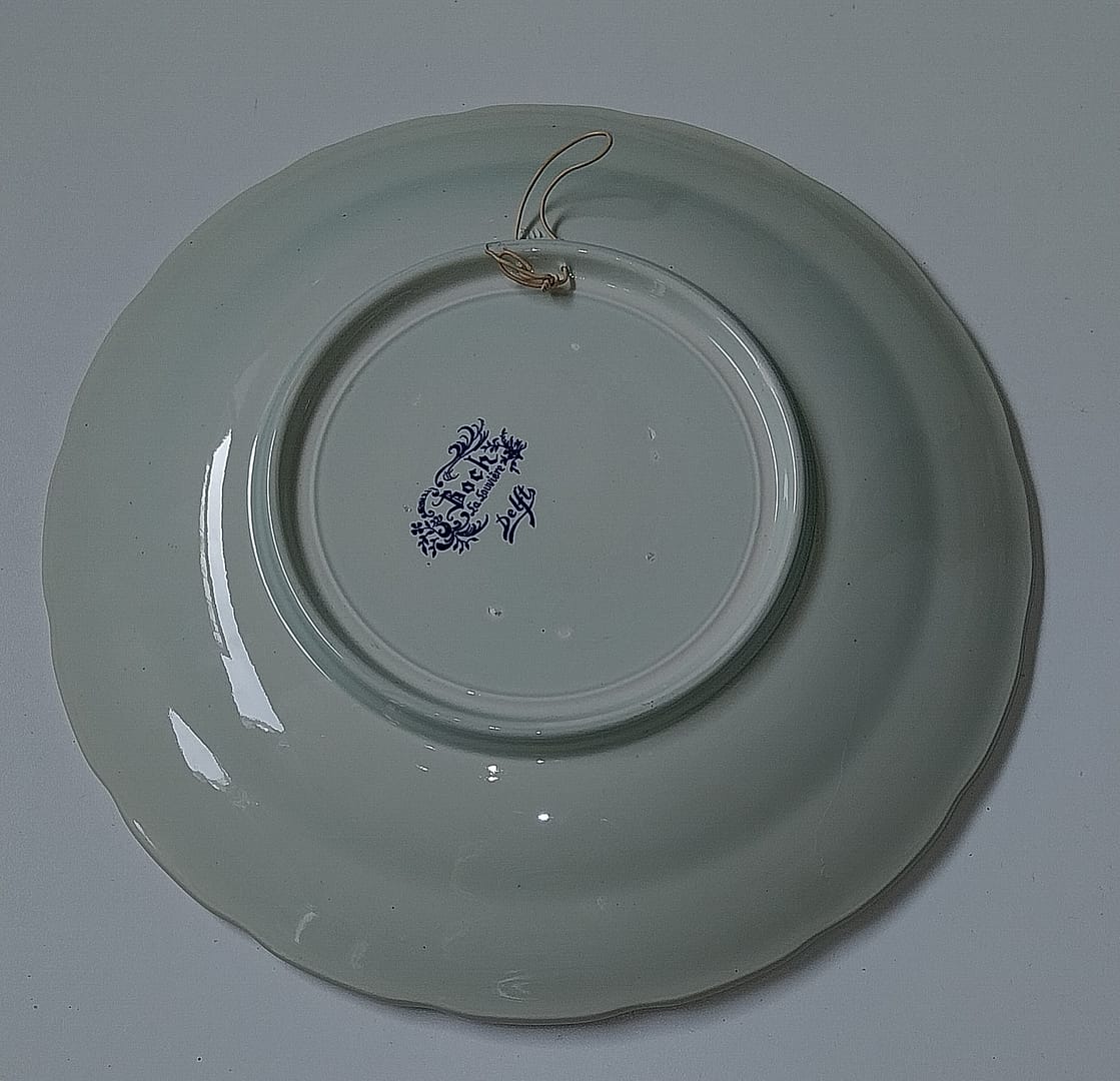 Set Wandborden Visser en Vissersvrouw Boch-Delftsblauw - Afbeelding 3