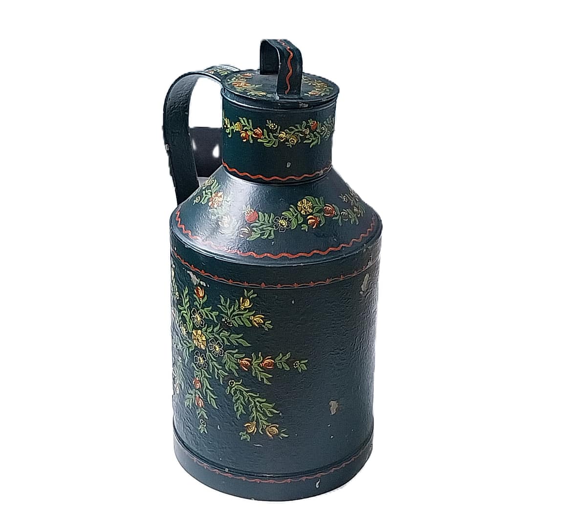 Leuke hand beschilderde melkstoop / melkbus (Hindeloopen) - Afbeelding 3