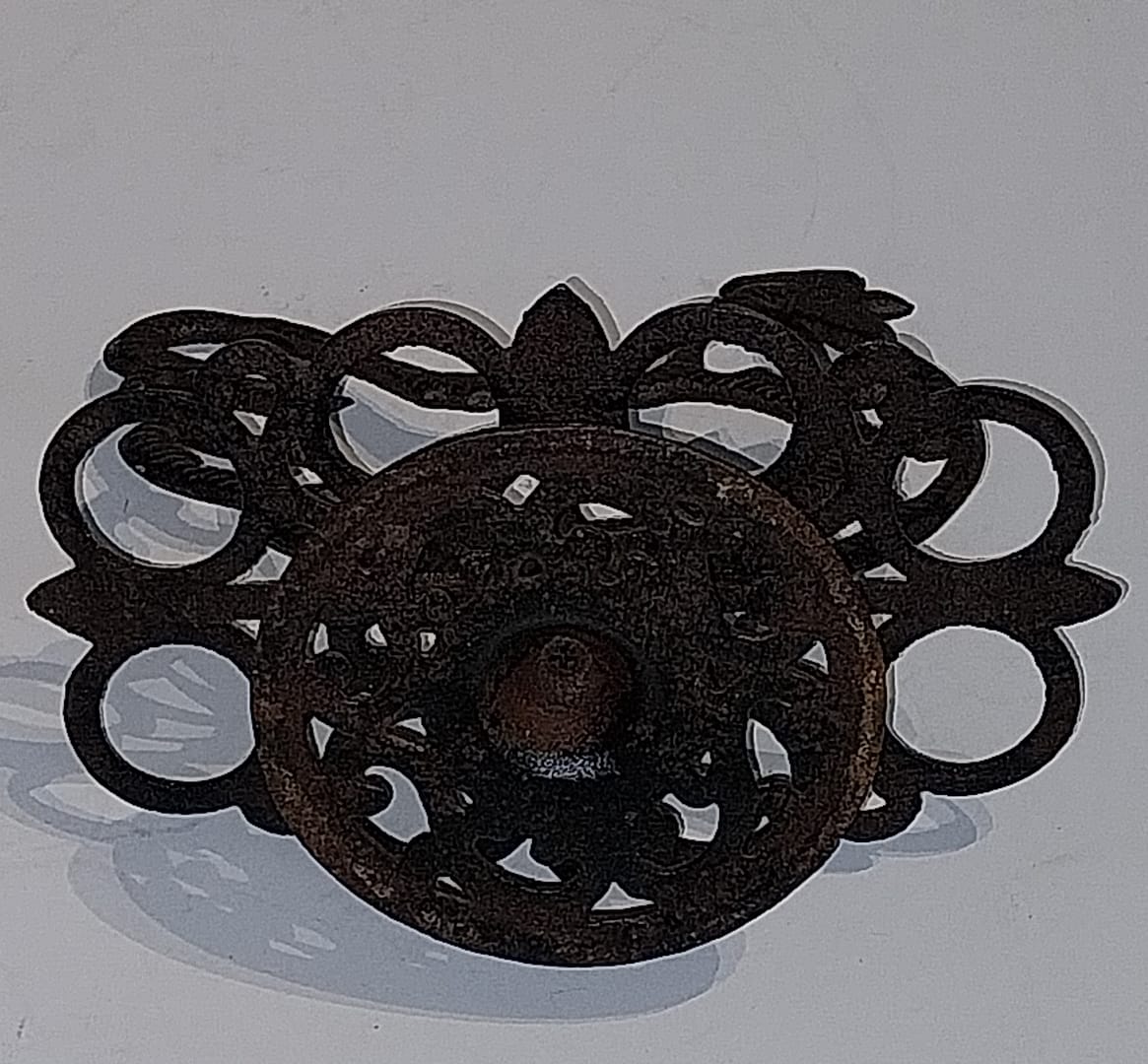 Brocante Gietijzeren Eierskelter of Eierrek - Afbeelding 6