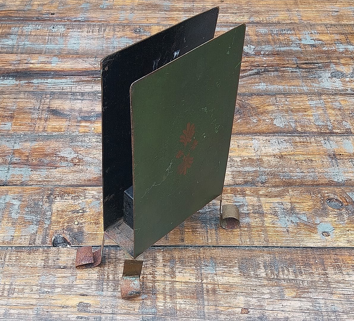 Brocante lange luciferhouder met 18e eeuws tafereel - Afbeelding 3