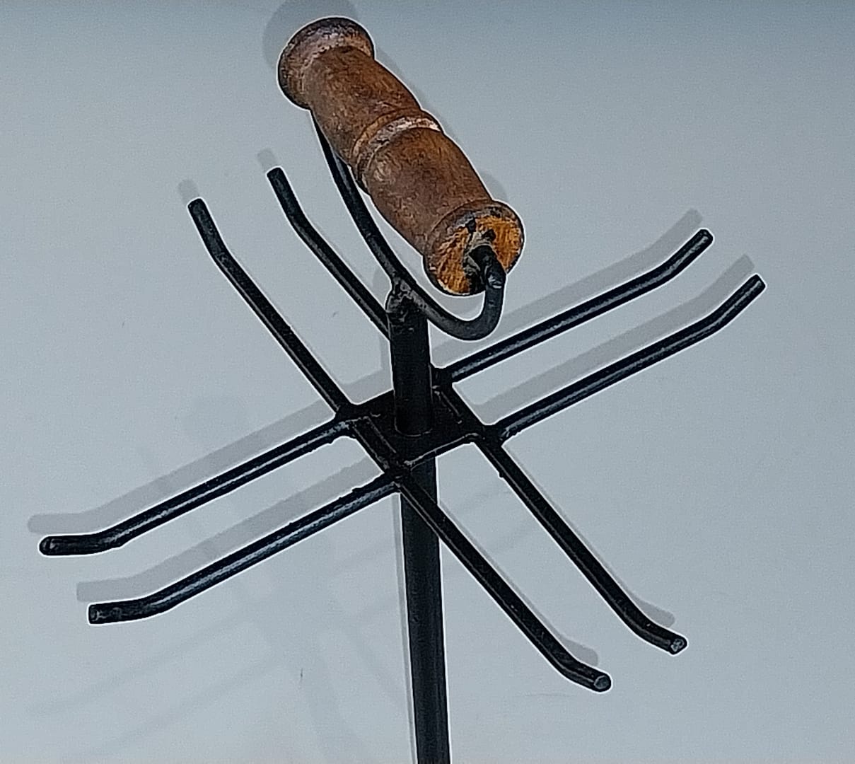 Smeedijzeren tafel-wijnrek/ wijnfleshouder - Afbeelding 4