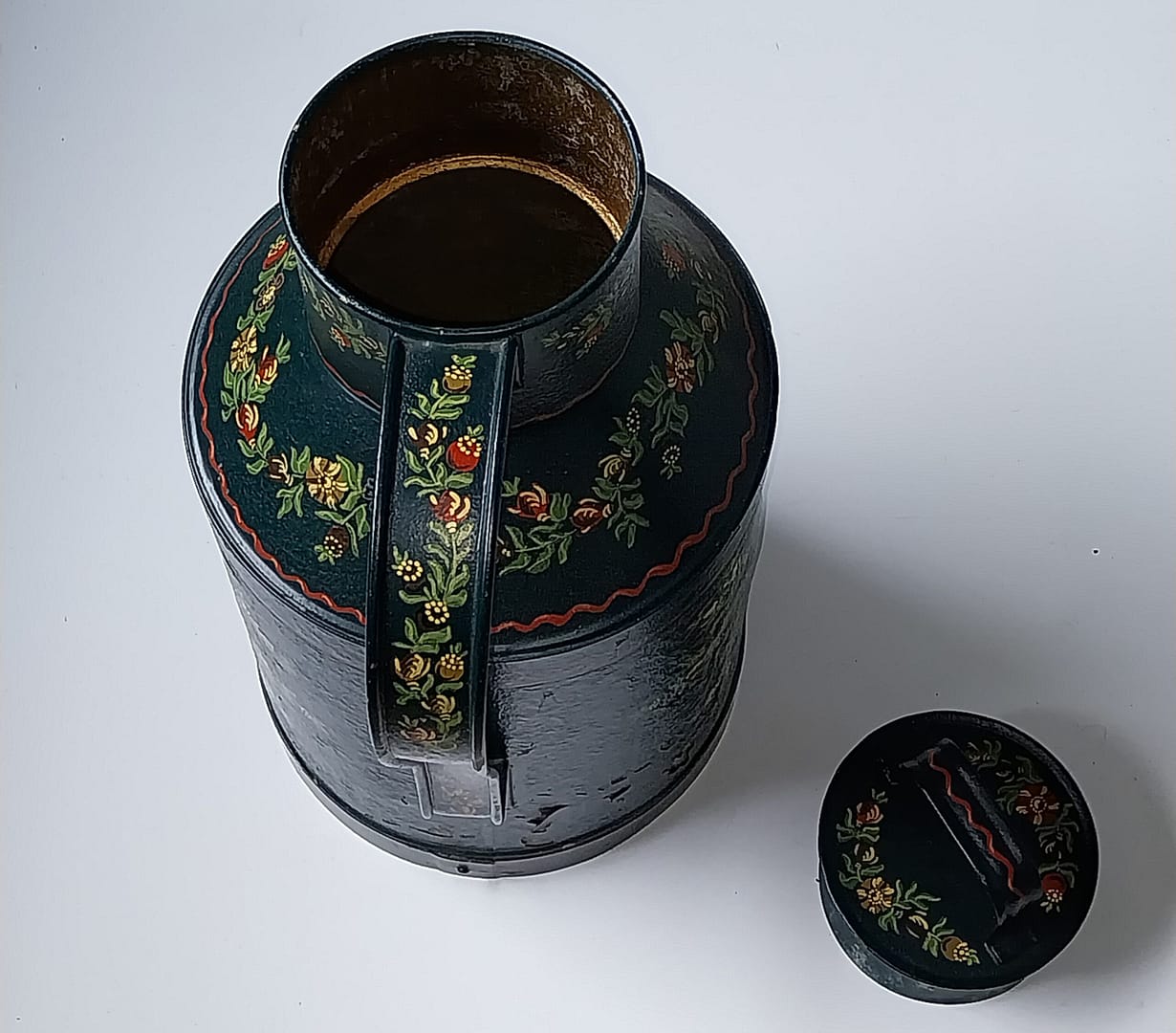 Leuke hand beschilderde melkstoop / melkbus (Hindeloopen) - Afbeelding 4