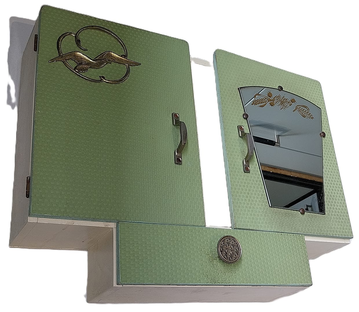 Retro - Wandkastje/ Badkamerkastje/ Toiletkastje, jaren ‘50 - Afbeelding 5