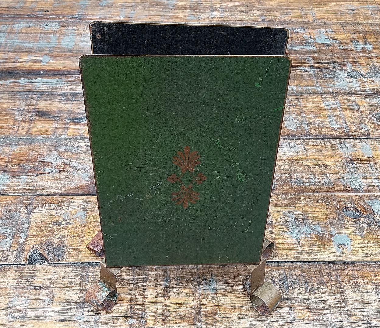 Brocante lange luciferhouder met 18e eeuws tafereel - Afbeelding 8