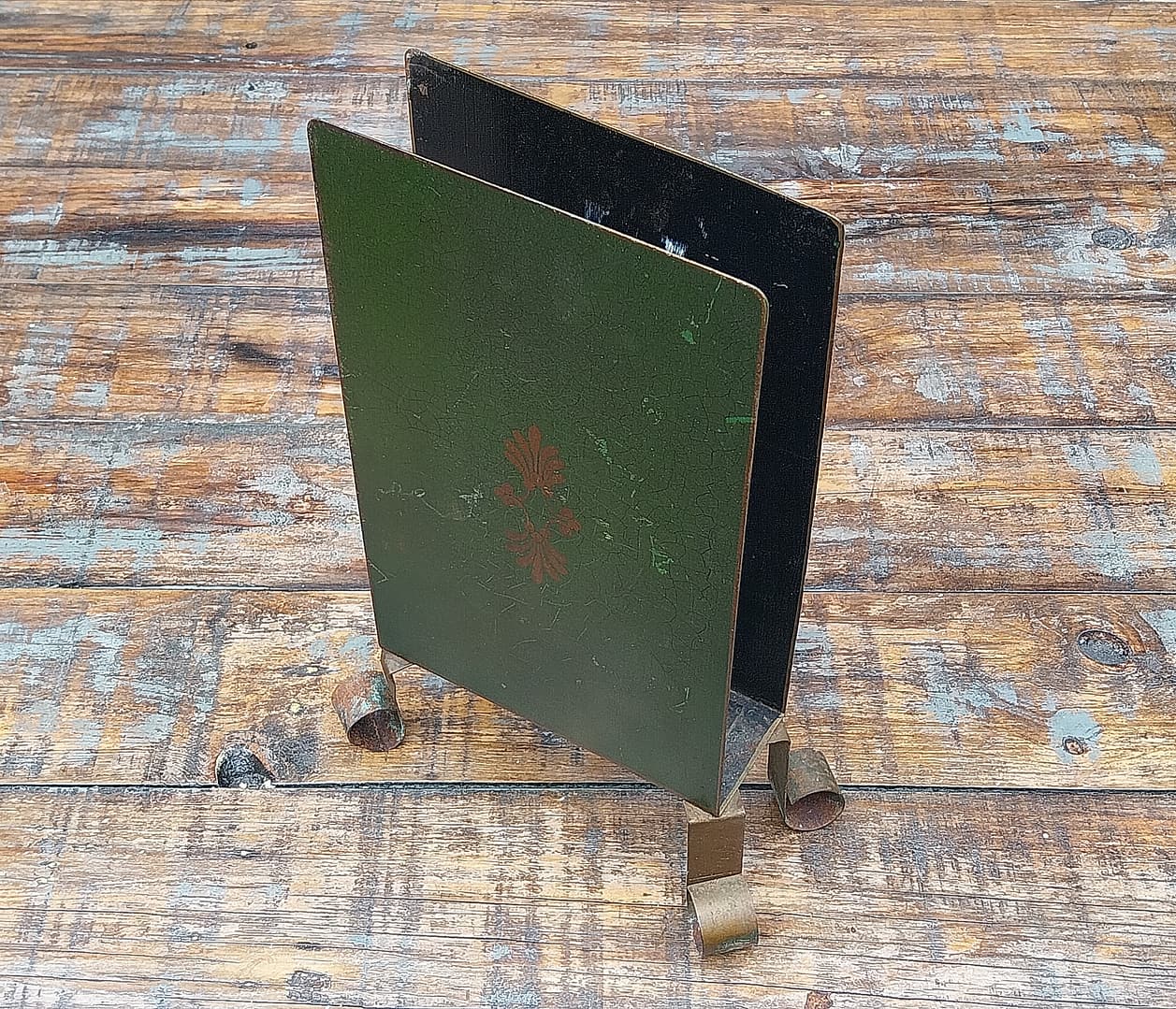 Brocante lange luciferhouder met 18e eeuws tafereel - Afbeelding 6