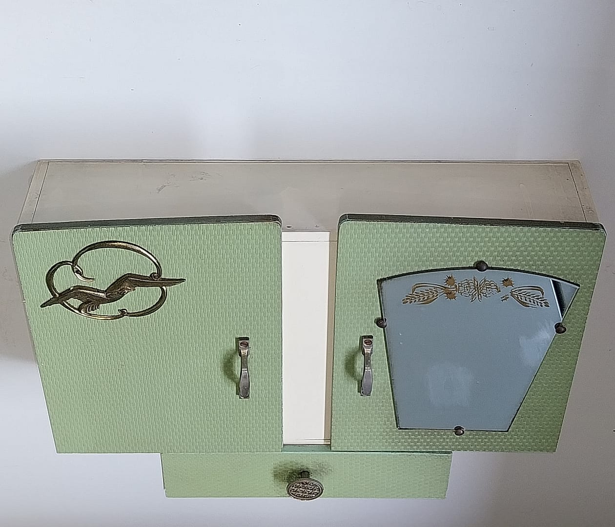 Retro - Wandkastje/ Badkamerkastje/ Toiletkastje, jaren ‘50 - Afbeelding 6