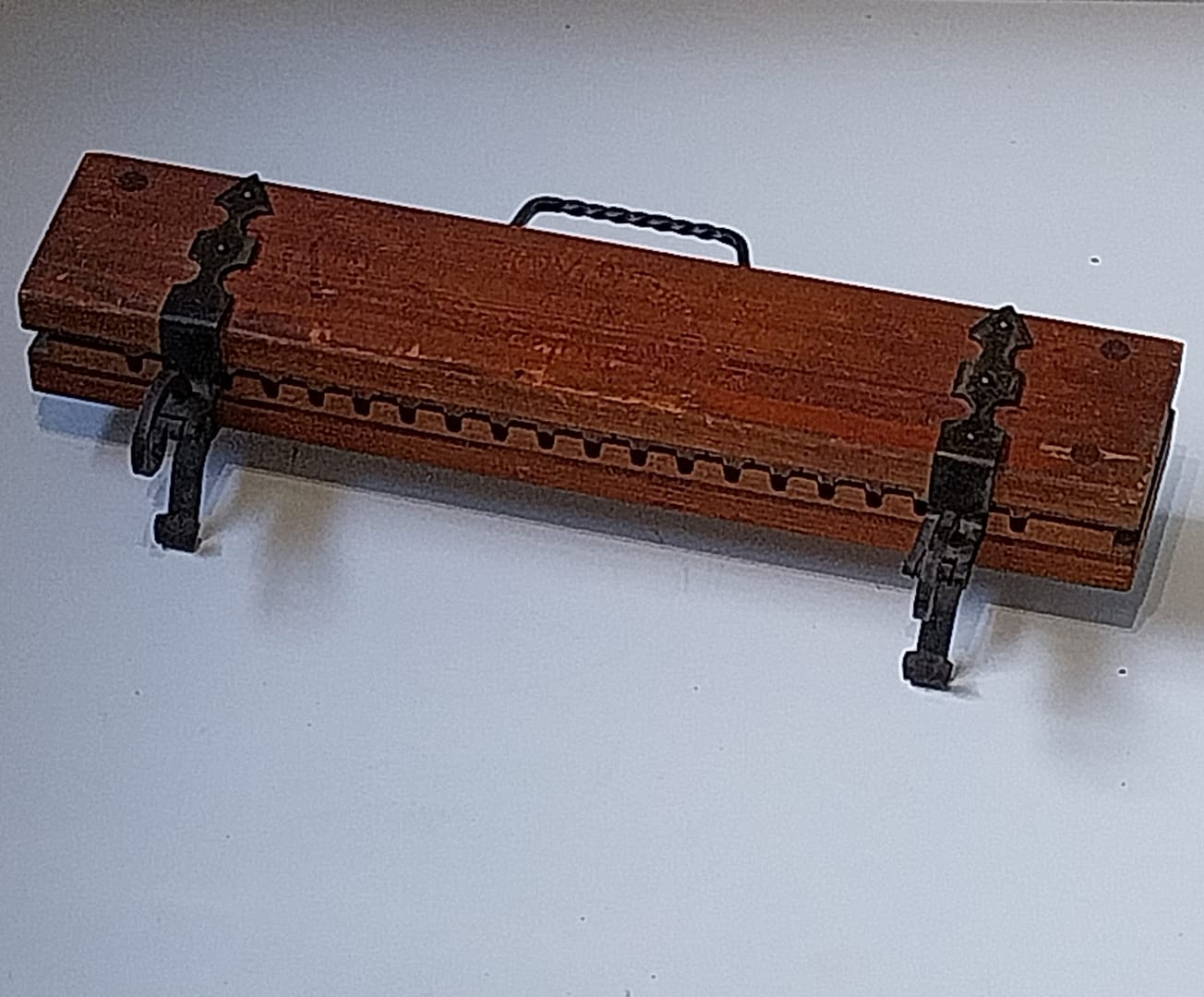 Antiek scharnierend sigarenpers-rek, jaren '30 - Afbeelding 3