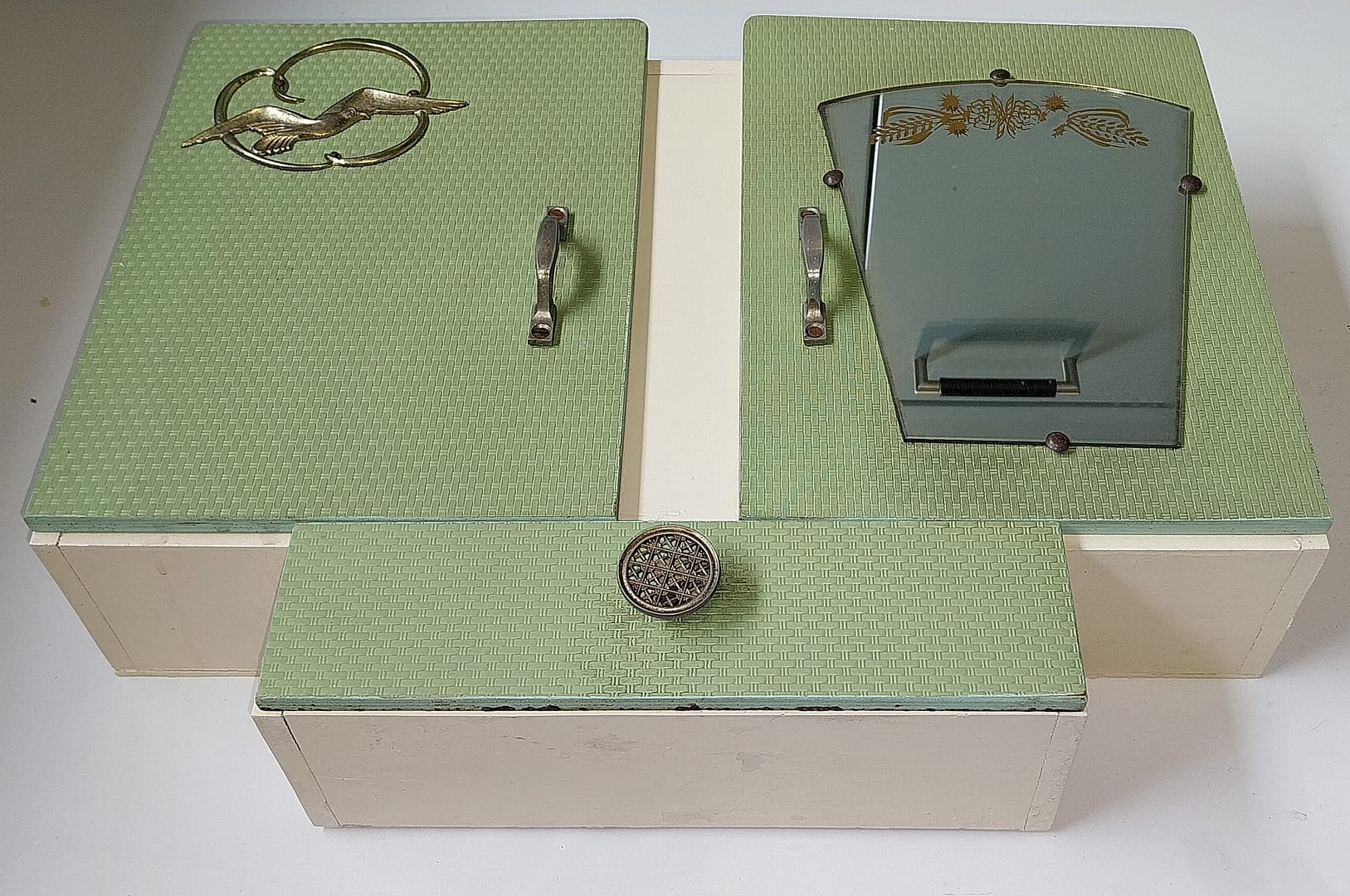 Retro - Wandkastje/ Badkamerkastje/ Toiletkastje, jaren ‘50 - Afbeelding 4