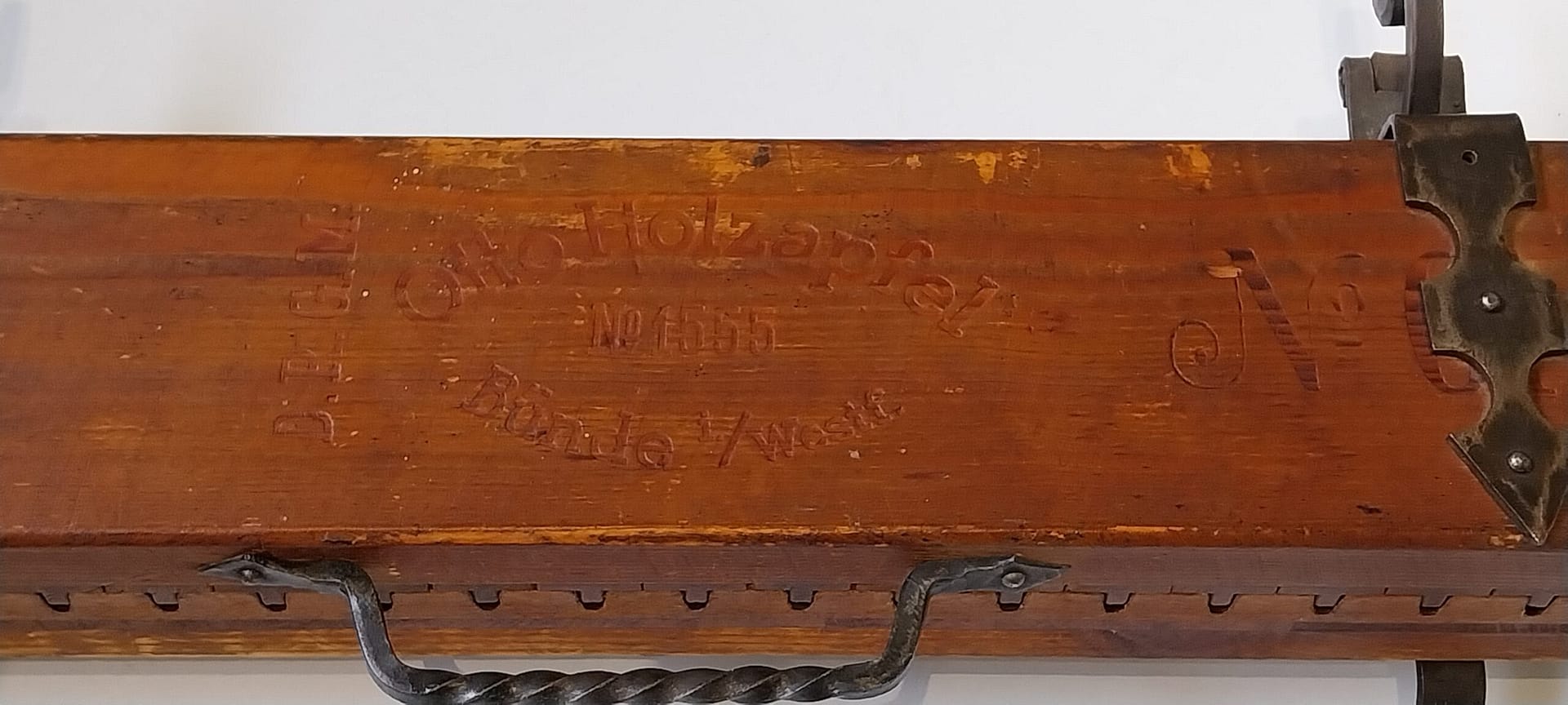 Antiek scharnierend sigarenpers-rek, jaren '30 - Afbeelding 4