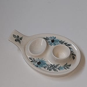 Brocant eierschaaltje, "Jersey Pottery C.I."