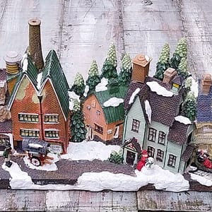 Stenen kerststraat voor waxinelichtjes