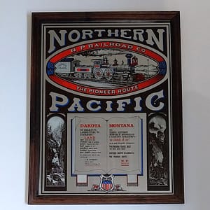 Oude reclamespiegel NP Railroad Co.
