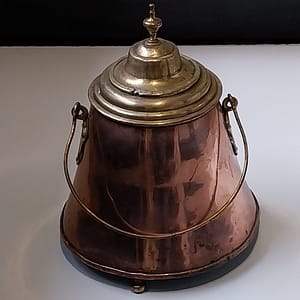 Rood koperen/messing Doofpot, eind 19e eeuw