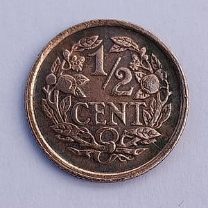 ½ cent uit 1916, Koninkrijk der Nederlanden