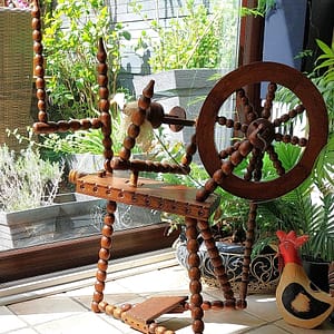 Antiek, 19e eeuws spinnewiel