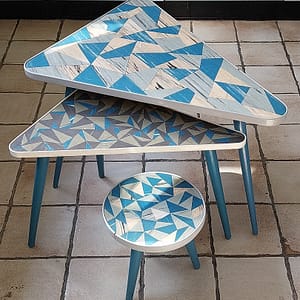 Set Retro/Vintage Tafeltjes, Plantentafeltjes, Bijzettafeltjes