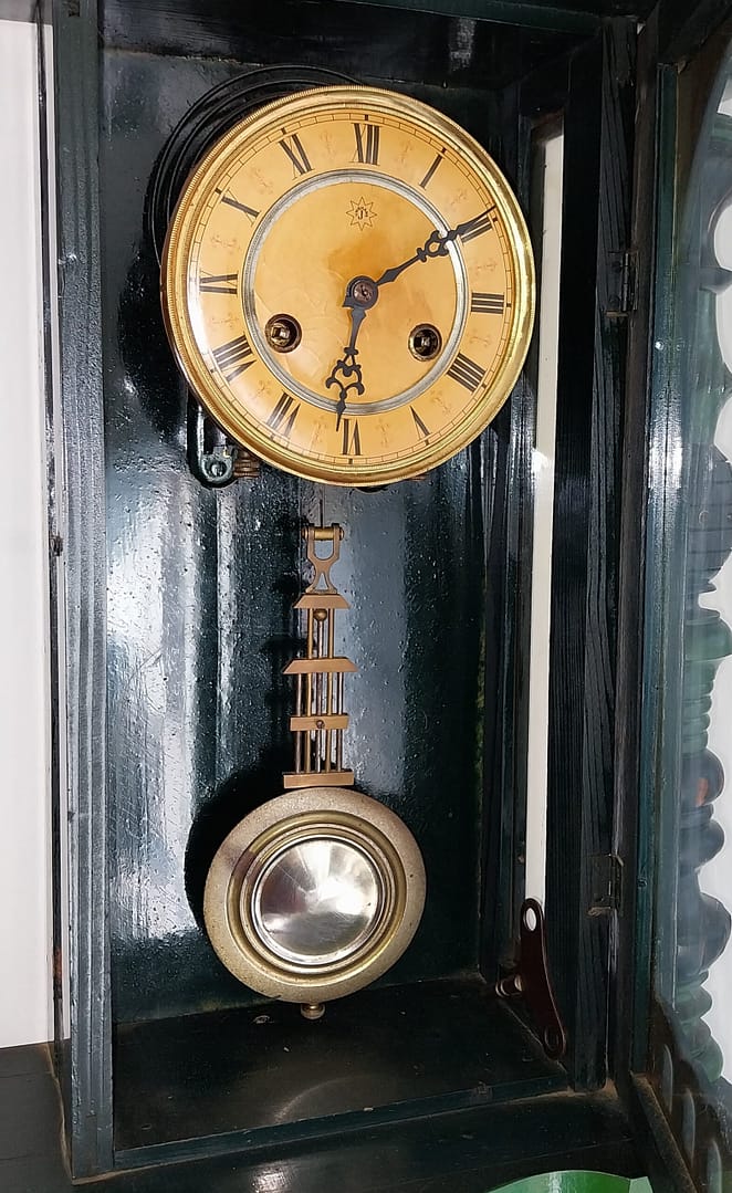 Antieke Friese Hindeloopen wandklok / Klok - Afbeelding 4