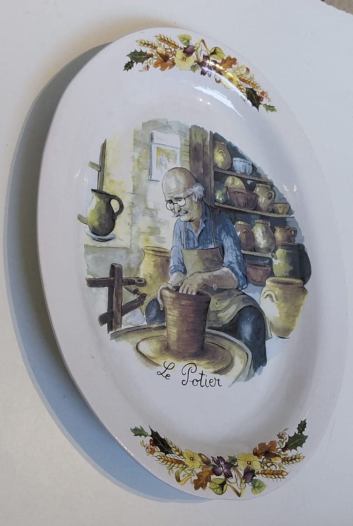 Porseleinen ovale schaal Le Potier - van “Céraform Limoges" - Afbeelding 2