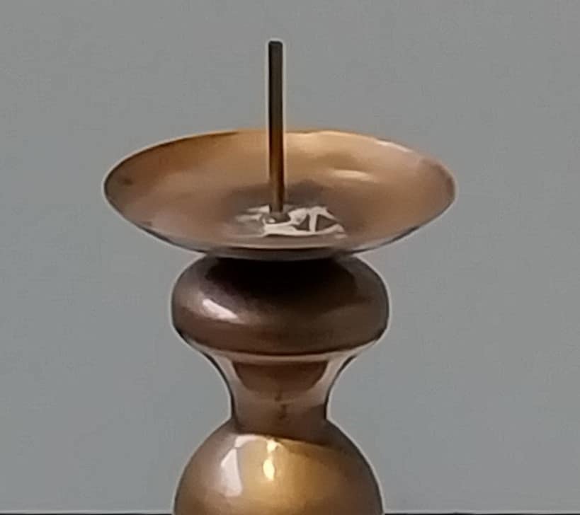 Elegante Messingkleurige Kandelaar, Hoogte 45 cm - Afbeelding 3