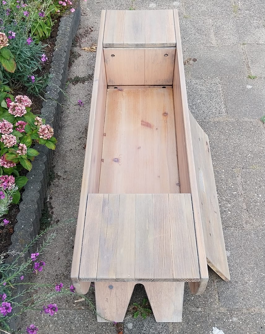 Ikea RYSSBY Grenen Bank met opbergvak, Gray Wash - Afbeelding 6