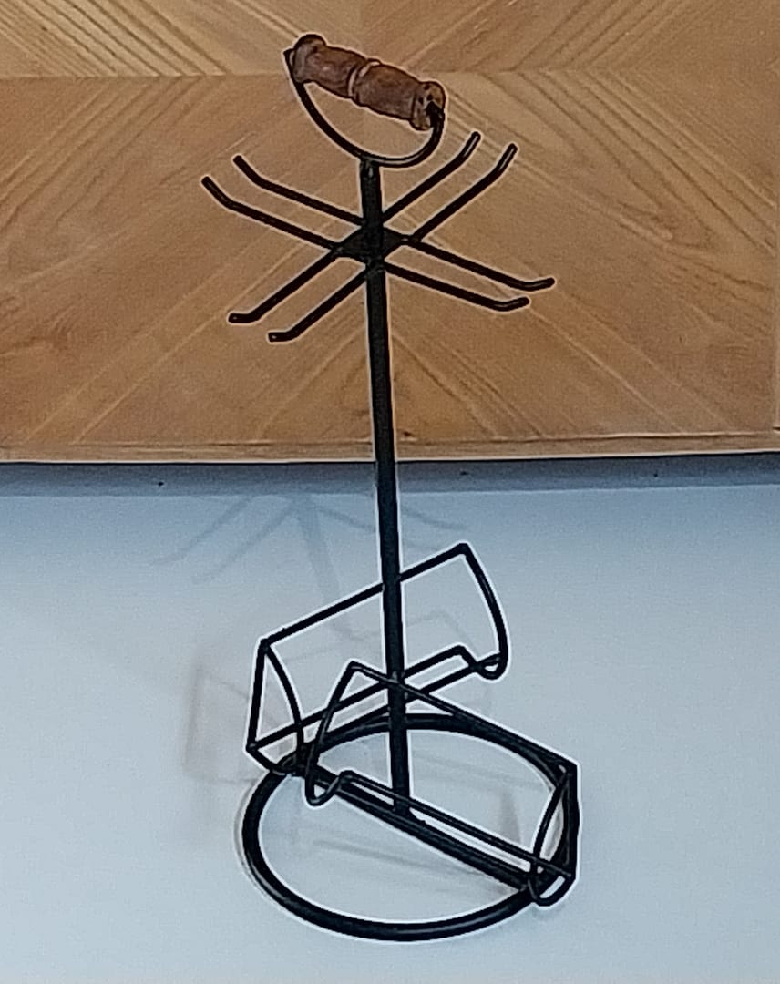 Smeedijzeren tafel-wijnrek/ wijnfleshouder - Afbeelding 5