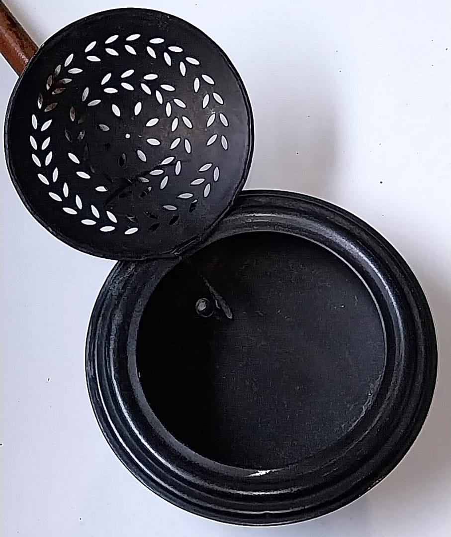 Beddenpan / beddenverwarmer, eind 19e eeuw - Afbeelding 3