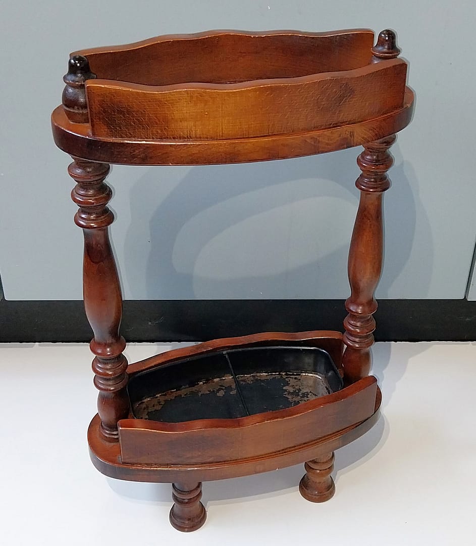 Teak Houten Paraplubak en/of Wandelstokhouder - Afbeelding 6