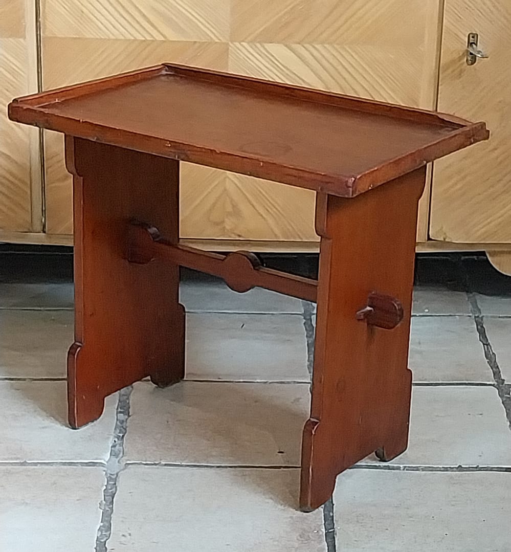 Antieke naaitafel + afneembare naaikist - Afbeelding 9